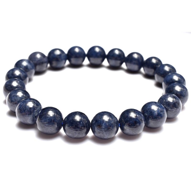 1点物】凛とした輝きを放つ深い青◇ サファイア 9.5mm ブレスレット