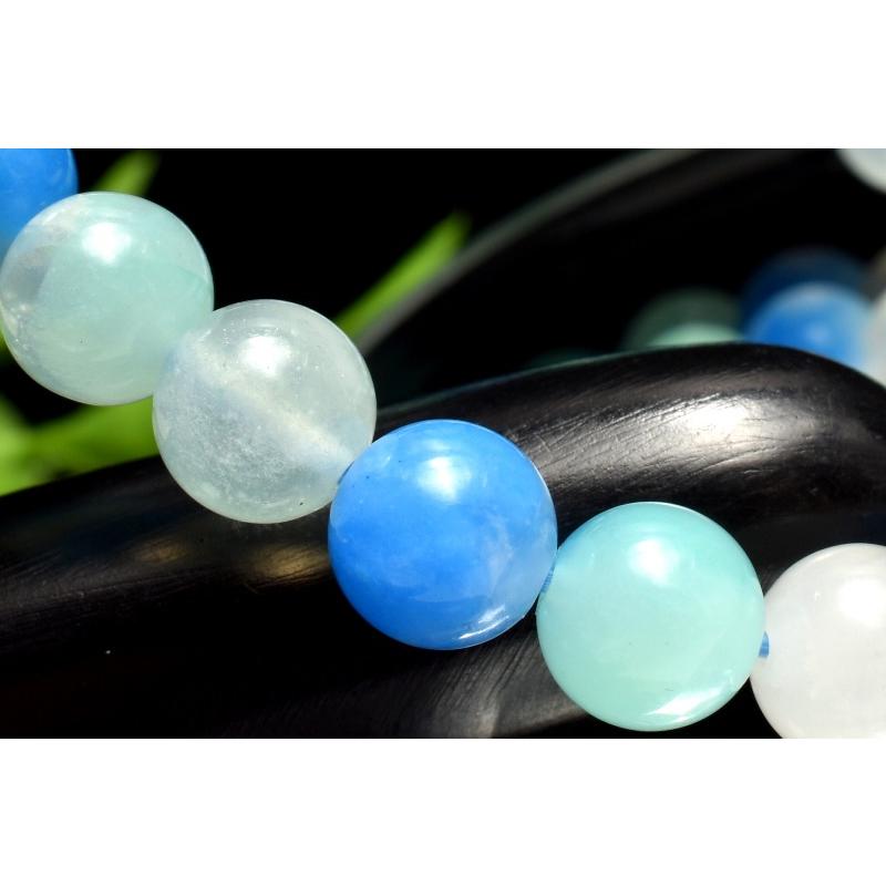 1点物】ペルー産◇希少マーブル クリソコラシリカ 6.5mm ブレスレット