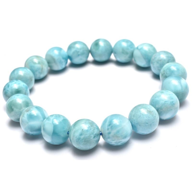 1点物】やわらかに広がる優しい水色 ラリマー 11mm ブレスレット