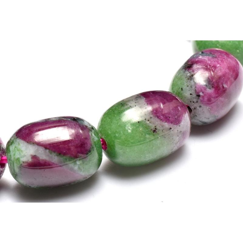 1点物】鮮やか◇ルビーたっぷり ルビーインゾイサイト 13.5x10mm