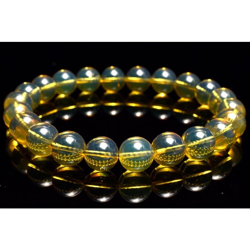 ★高品質★ ブルーアンバー　メキシコ産　ブレスレット 天然アンバー☆希少☆ 高品質 メキシコ産♡ブルーアンバー