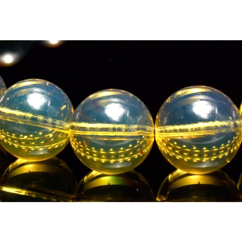 ブルーアンバー　メキシコ産　◇琥珀（こはく）◇丸玉　約24.8㎜ ブルーアンバー メキシコ産 ◇琥珀（こはく）◇丸玉 約24.8㎜ ブルー