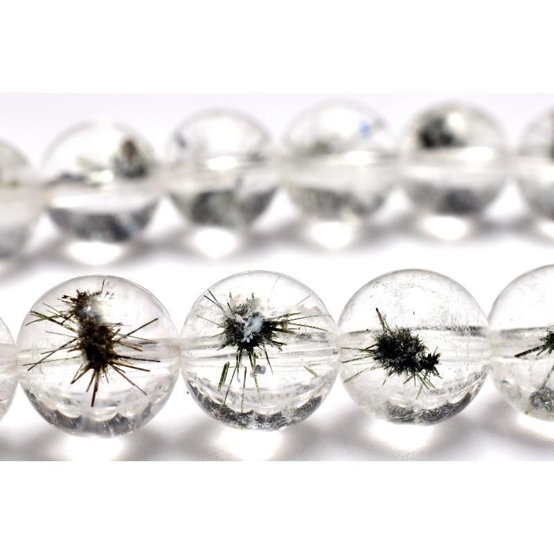 1点物】AAAA希少◇星入り ホーランダイトインクォーツ(ウニ水晶) 8mm