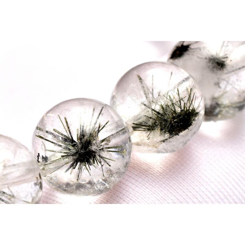 1点物】AAAA希少◇星入り ホーランダイトインクォーツ(ウニ水晶) 9mm