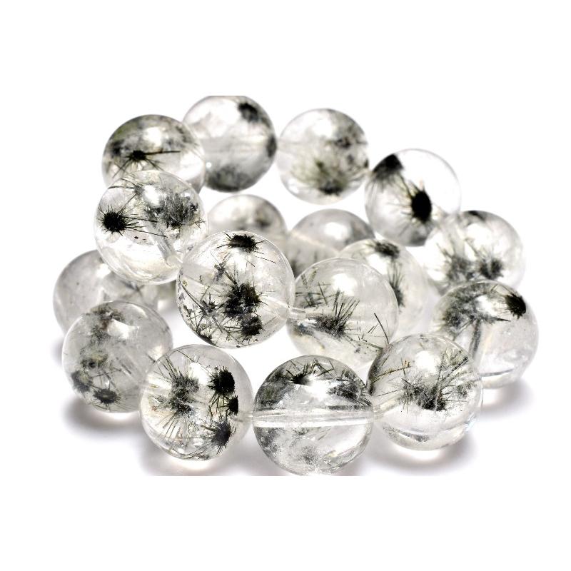 1点物】AAAA希少◇星入り ホーランダイトインクォーツ(ウニ水晶) 11mm