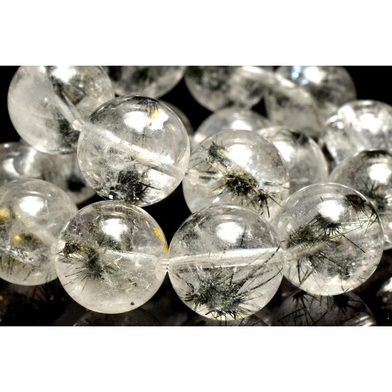 1点物】AAAA希少◇星入り ホーランダイトインクォーツ(ウニ水晶) 11mm