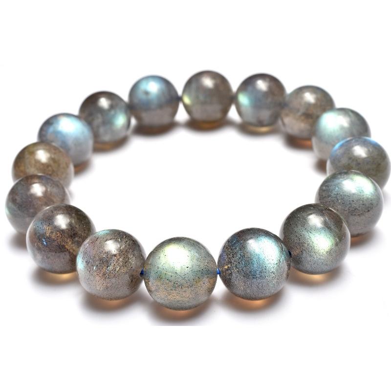 1点物】レインボーシラー ラブラドライト 13mm ブレスレット _MC2608