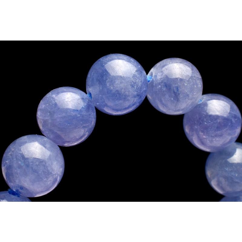 1点物】AA☆透過性あり タンザナイト 7mm ブレスレット _MC2733