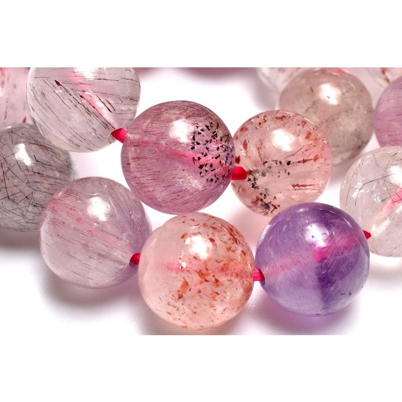 1点物】上質◇マルチカラー スーパーセブン 9mm ブレスレット _MC2778