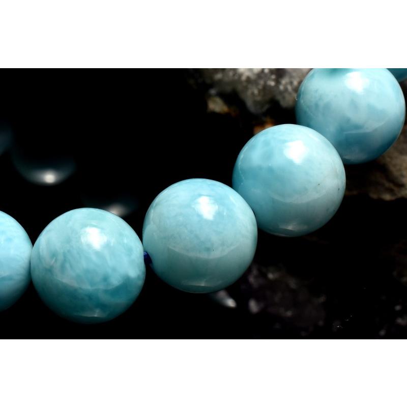 1点物】AA+☆カリブ海の宝石 ラリマー 8mm ブレスレット _MC2802