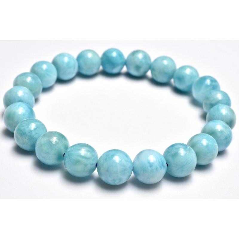 1点物】AA+☆カリブ海の宝石 ラリマー 8.5mm ブレスレット _MC2803