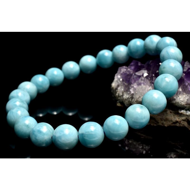 高品質大きめオーバルラリマーブレスレット　カリブ海の宝石　浄化用さざれ石おまけ付 高品質大きめオーバルラリマーブレスレット カリブ海の宝石 浄化用