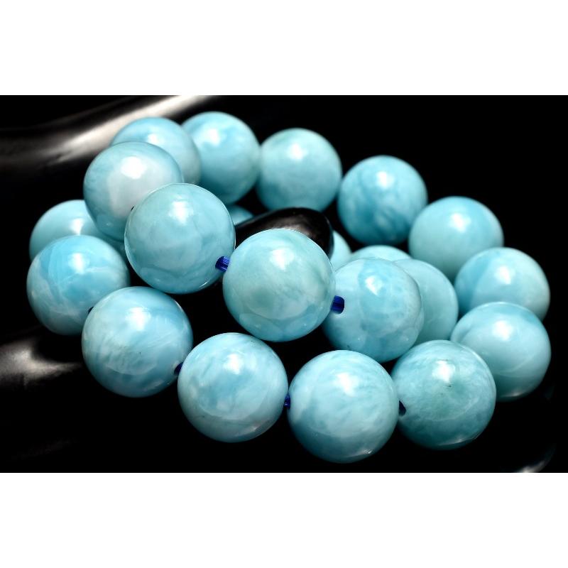 ♡高品質♡！カリブ海の宝石！ラリマー ブレスレット ☆ 贅沢な大玉13㎜玉天然石 カリブ海の宝石ラリマー12㎜ブレス