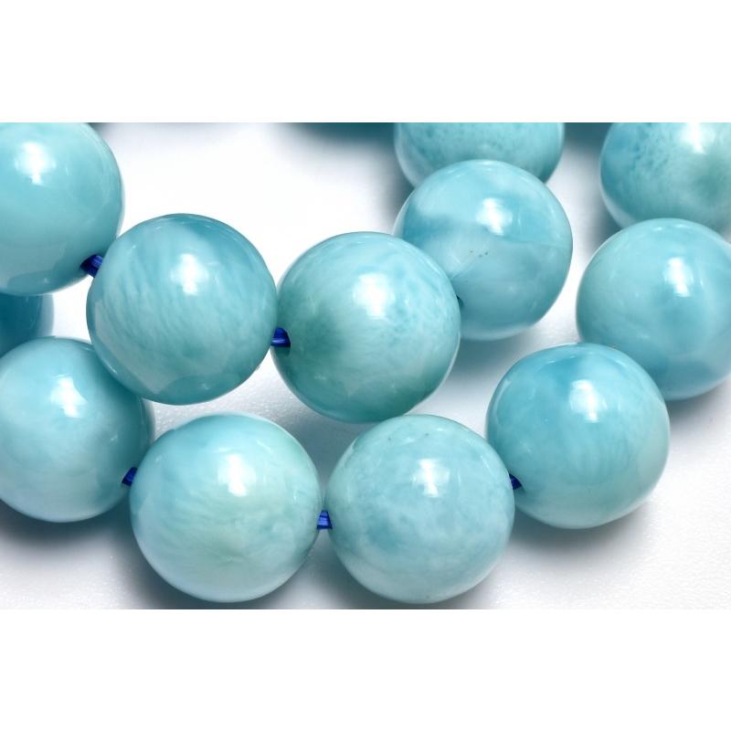 1点物】AA+☆カリブ海の宝石 ラリマー 8.5mm ブレスレット _MC2805