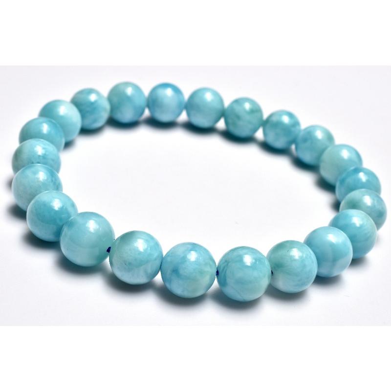 1点物】AA+☆カリブ海の宝石 ラリマー 8.5mm ブレスレット _MC2805