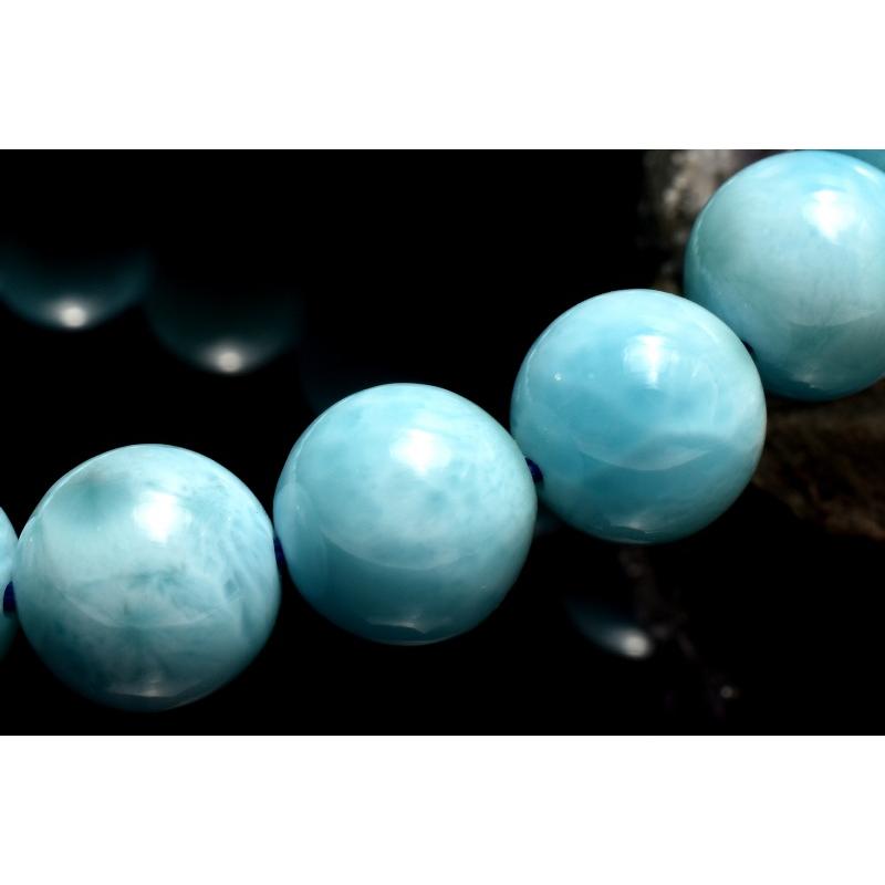 1点物】AA+☆カリブ海の宝石 ラリマー 8.5mm ブレスレット _MC2806