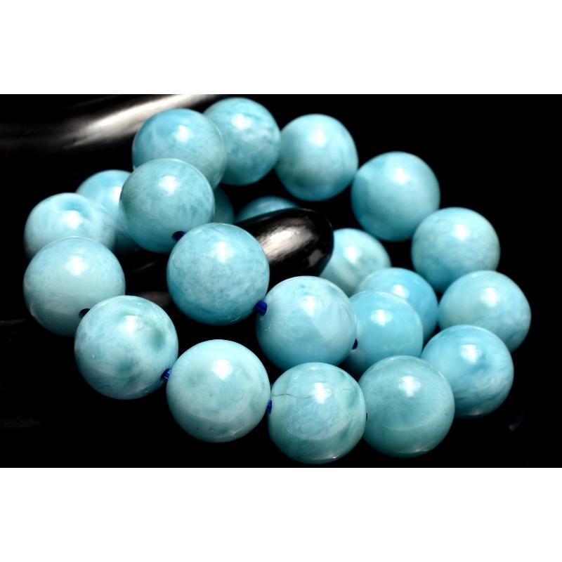 1点物】AA+☆カリブ海の宝石 ラリマー 8.5mm ブレスレット _MC2806