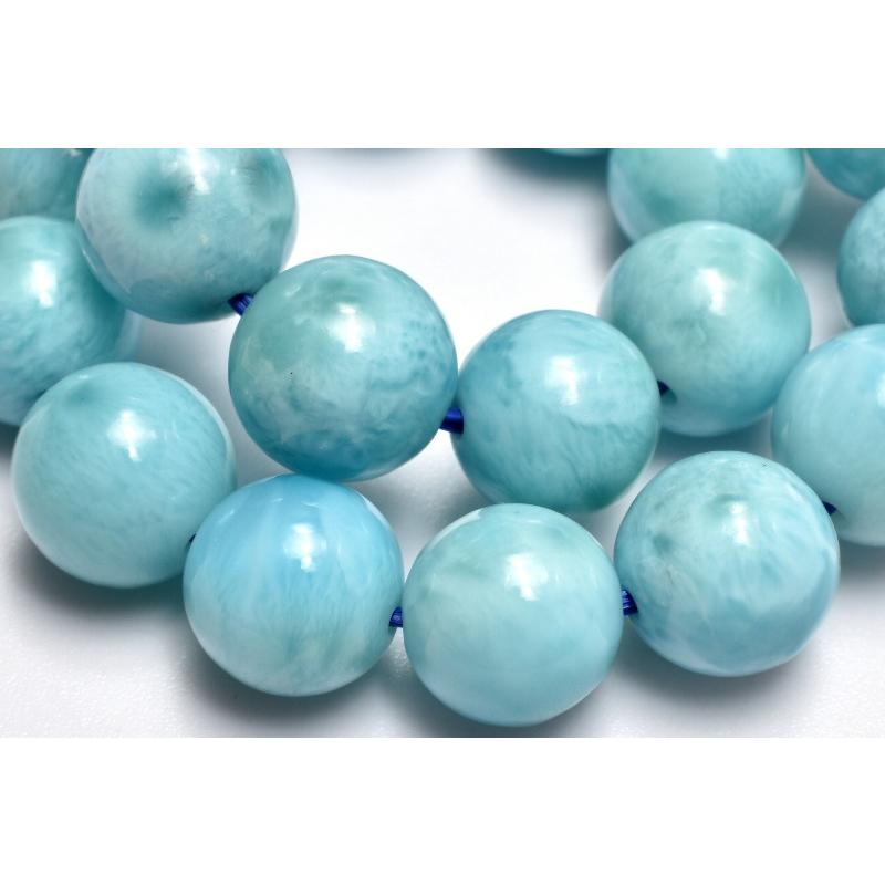 1点物】AA+☆カリブ海の宝石 ラリマー 8.5mm ブレスレット _MC2806