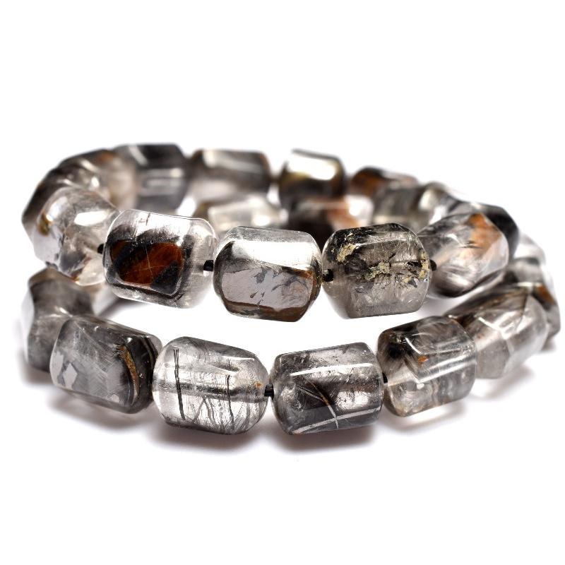 1点物】AAA+☆ブルッカイト入り ブラックプラチナタイチンルチル