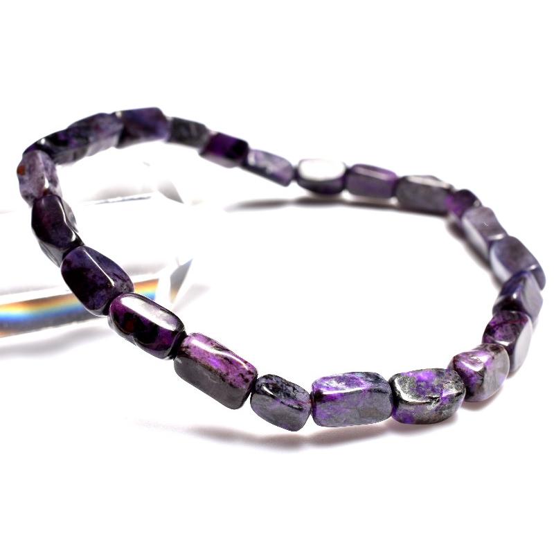 1点物】AAA☆高発色パープル スギライト(杉石) 6-9x4.5-5.5mm ミニ