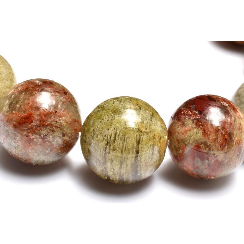 天然石 1点物】朝焼けのような庭園水晶 ガーデンクォーツ 16mm ブレスレット