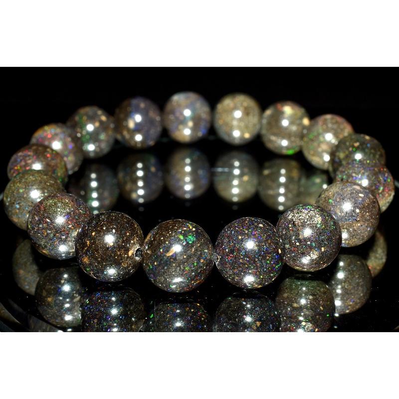 1点物】遊色効果◇宇宙のよう ブラックマトリックスオパール 11.5mm