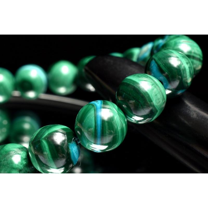 1点物】高発色◇希少共生 クリソコラインマラカイト 8.5mm