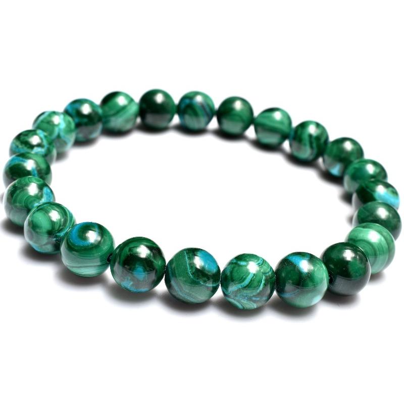 1点物】高発色◇希少共生 クリソコラインマラカイト 8.5mm