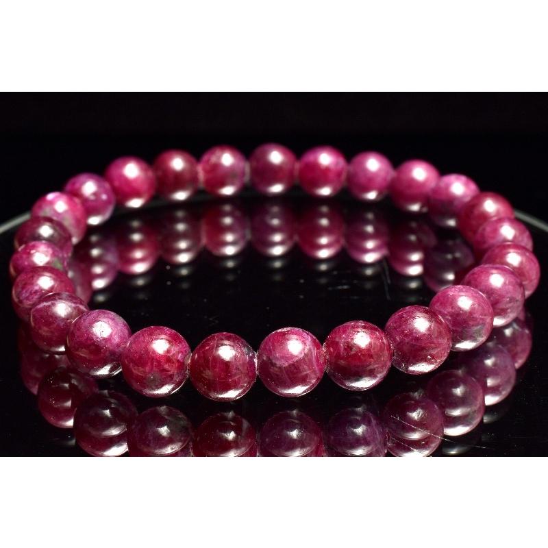 1点物】高品質◇勝利の石 ルビー 7mm ブレスレット _MC3125