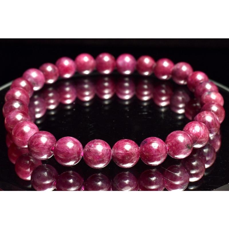 1点物】高品質◇勝利の石 ルビー 7mm ブレスレット _MC3126