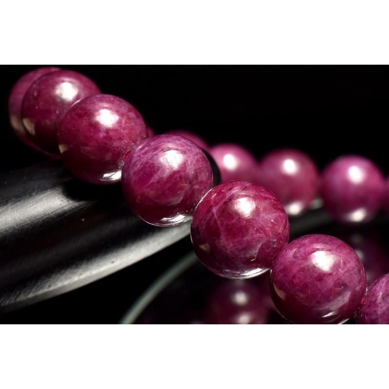 1点物】高品質◇勝利の石 ルビー 7.5mm ブレスレット _MC3128