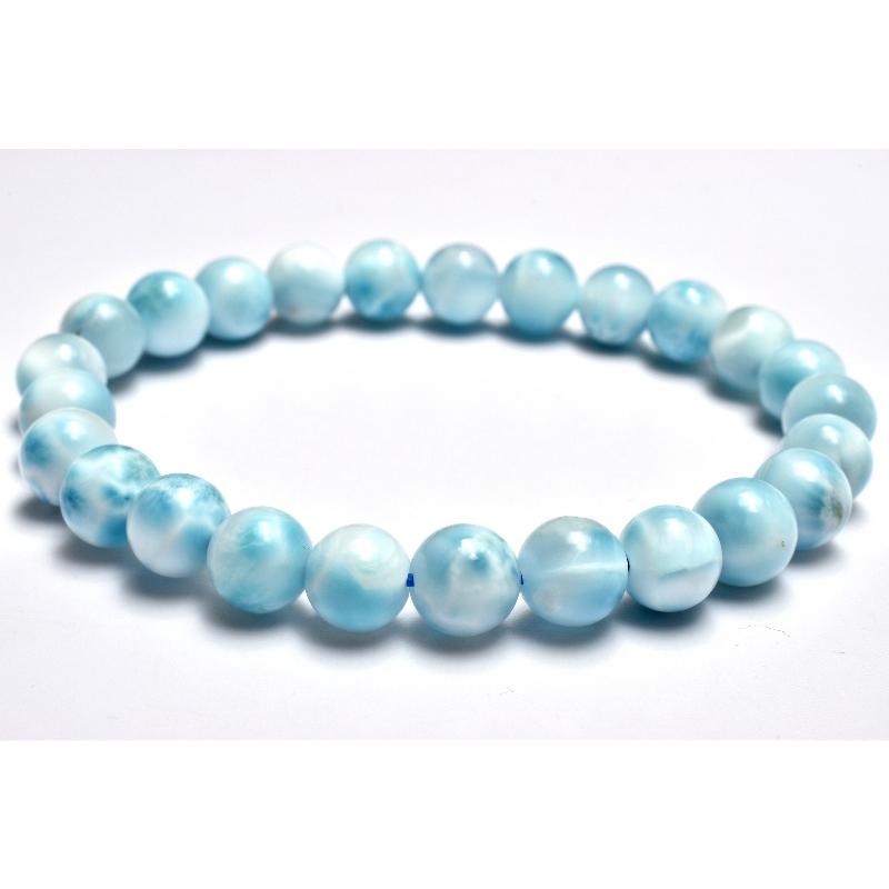 【⭐️完全新品超美麗・カリブ海のブルー⭐️】ドミニカ国産 天然ラリマー ブレスレット ⭐️完全新品超美麗・カリブ海のブルー⭐️】ドミニカ国産 天然