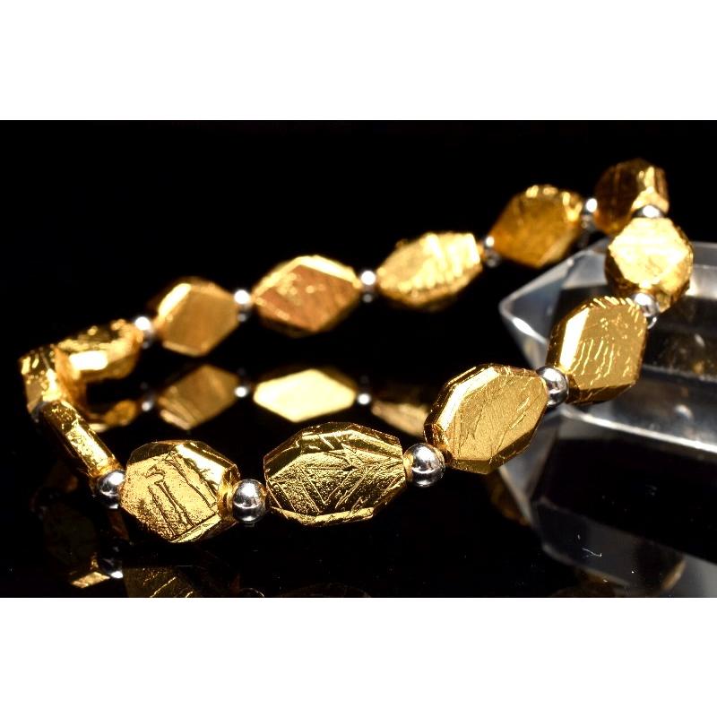 宇宙からの贈り物 アルタイ隕石(メテオライト)　10mm　ミックス ブレスレット 1点物】宇宙からの贈り物 アルタイ隕石(メテオライト) 10.5x8(丸玉3.5