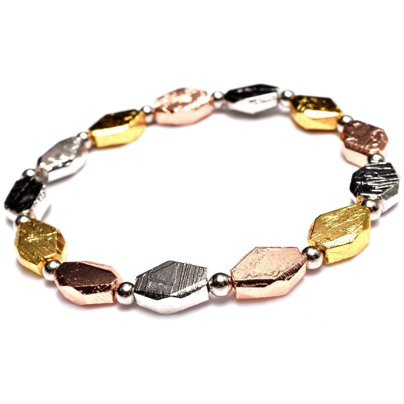 宇宙からの贈り物 アルタイ隕石(メテオライト)　8mm　ミックス ブレスレット 宇宙からの贈り物 アルタイ隕石(メテオライト) 8mm ミックス ブレスレット