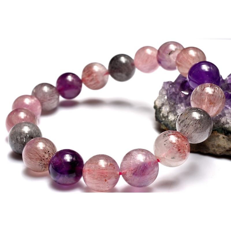 1点物】AA☆マルチカラー スーパーセブン 11mm ブレスレット _MC3548