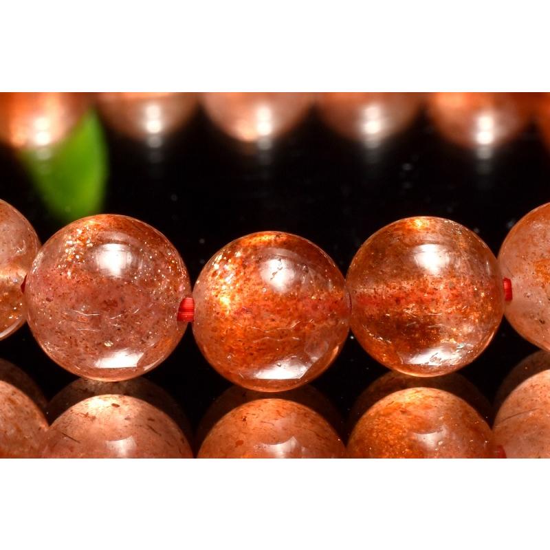 1点物】AAインド産◇太陽の石 マイカサンストーン 7mm ブレスレット