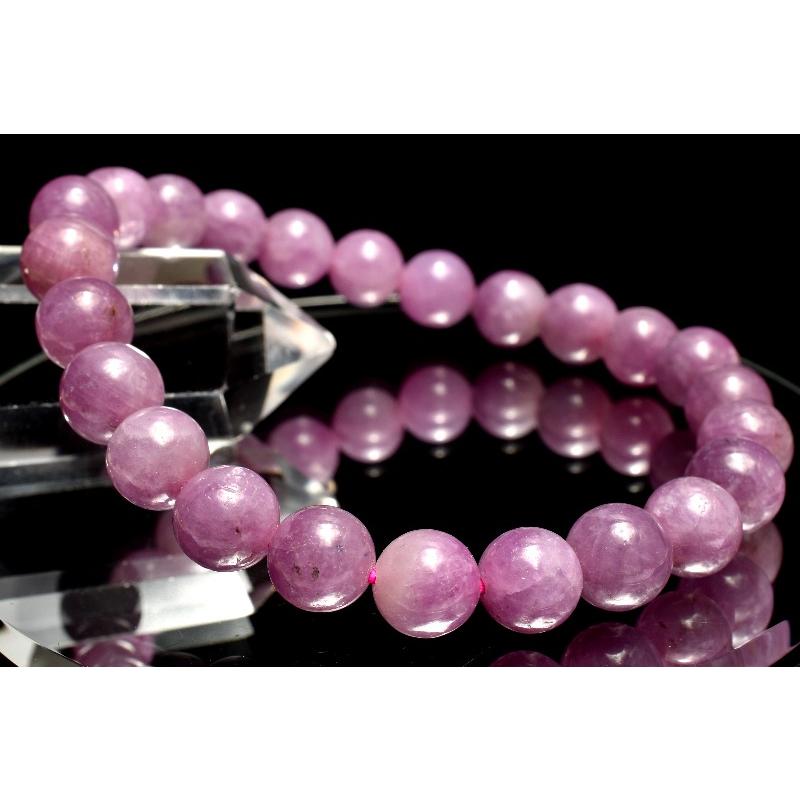 1点物】南アフリカ産◇ピンクパープル ルビー 8mm ブレスレット