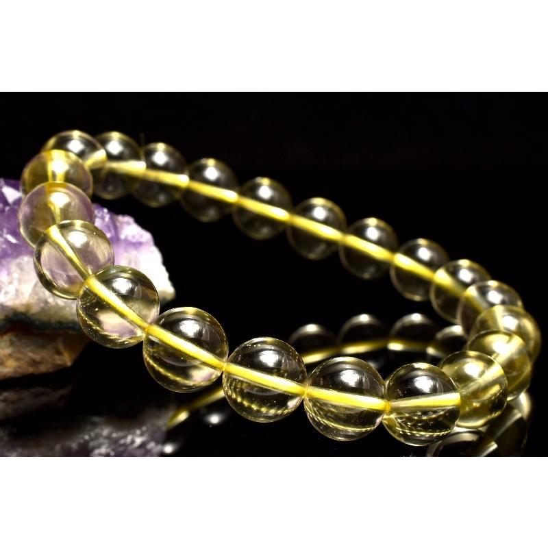 1点物】AAA透明☆リビアの宝石！ リビアングラス 9mm ブレスレット