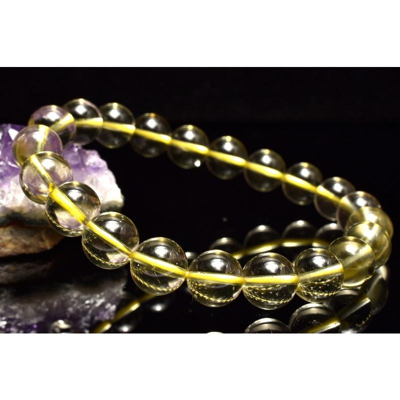 1点物】AAA透明☆リビアの宝石！ リビアングラス 9mm ブレスレット