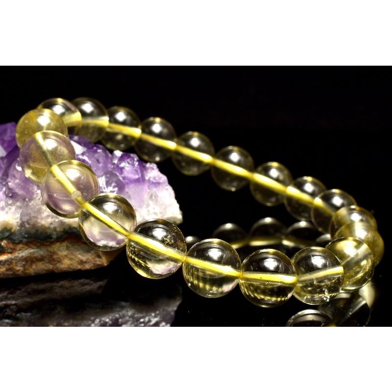 1点物】AAA透明☆リビアの宝石！ リビアングラス 9.5mm ブレスレット