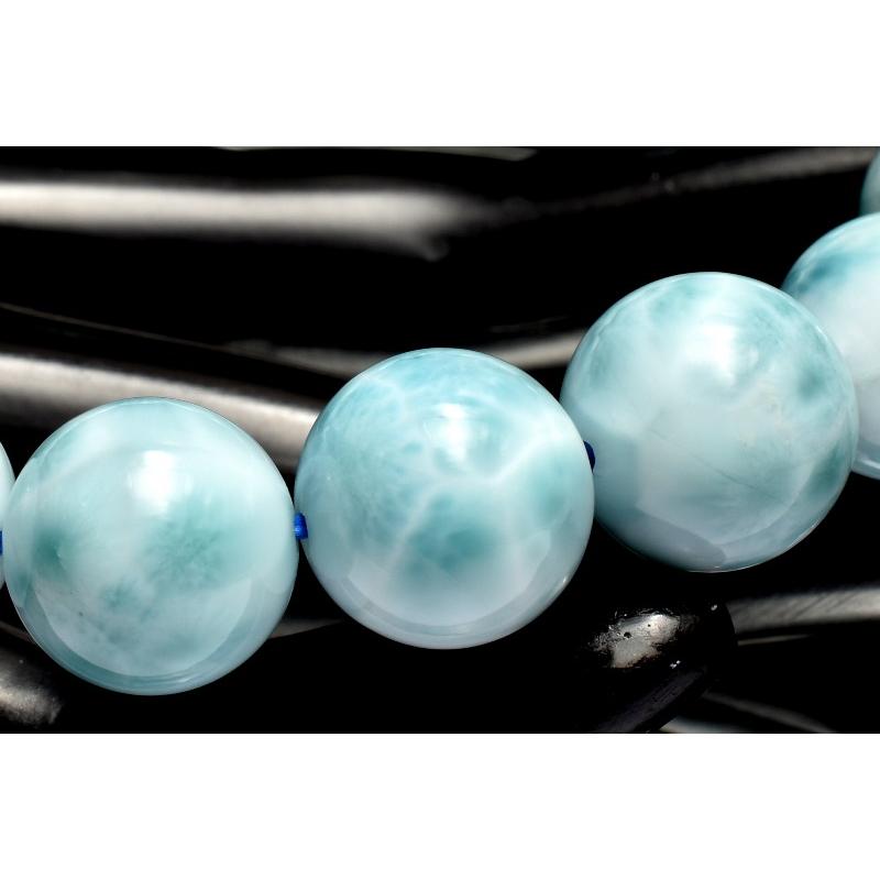 ラリマーブレスレットAAA 1点物】AAA☆数量限定 ラリマー 12-12.5mm ブレスレット _MC4322