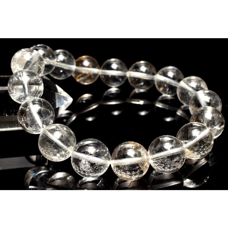 【１点物】数量限定◇希少 クォーツインクォーツ(貫入水晶)　11.5mm　ブレスレット _MC4519の画像