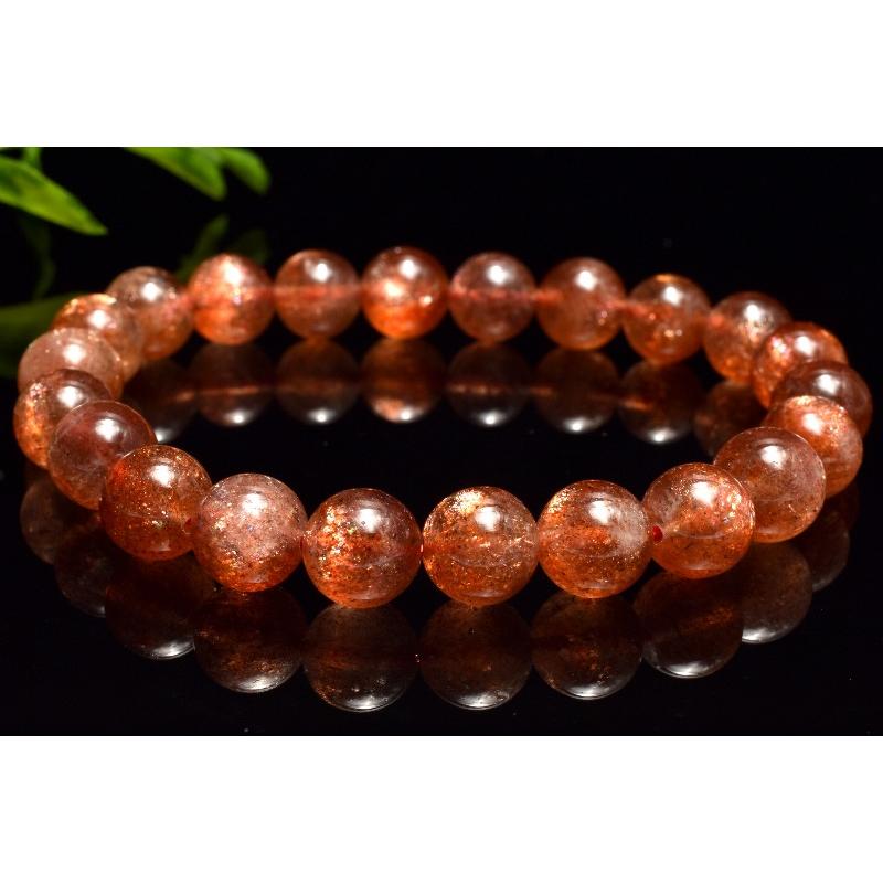1点物】AAインド産◇太陽の石 マイカサンストーン 8.5mm ブレスレット
