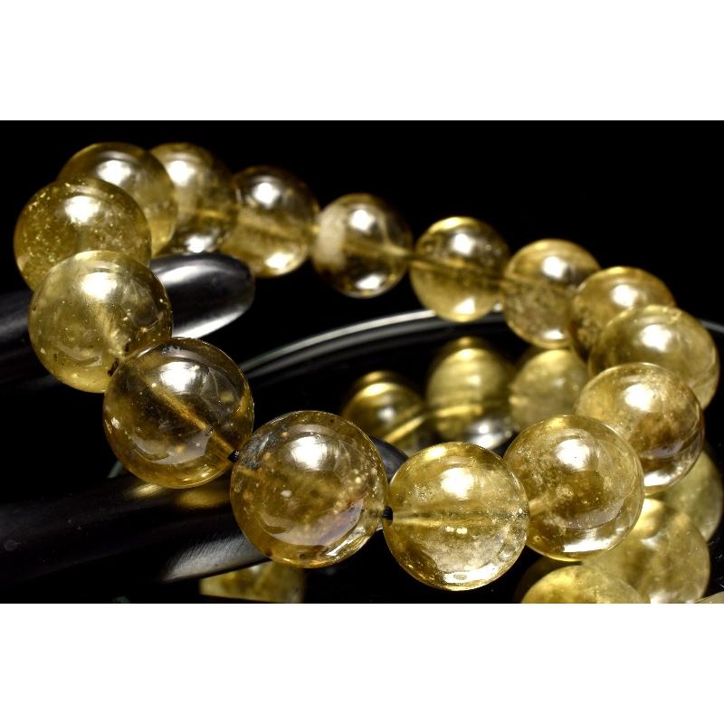 1点物】希少高品質◇ブラックファントム入り リビアングラス 14-14.5