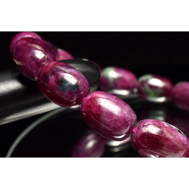 1点物】希少形状◇ルビーたっぷり ルビーインゾイサイト 11.5-12x8mm