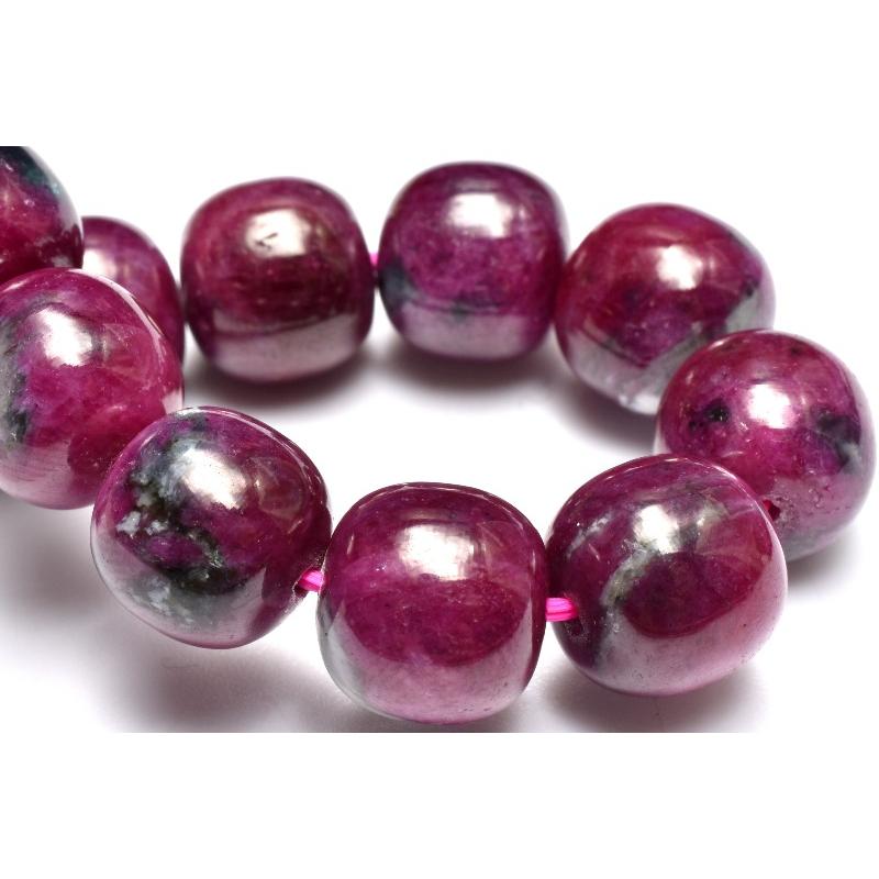 1点物】希少形状◇ルビーたっぷり ルビーインゾイサイト 10x10.5mm