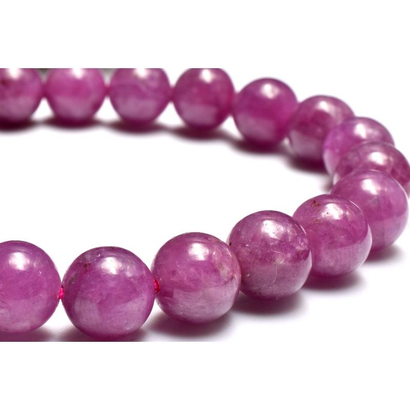 1点物】南アフリカ産◇高品質 ルビー 8.5mm ブレスレット _MC4637