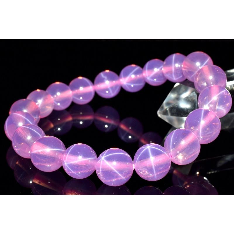 1点物】6条スター スターピンクサファイア(合成コランダム) 9.5-10mm