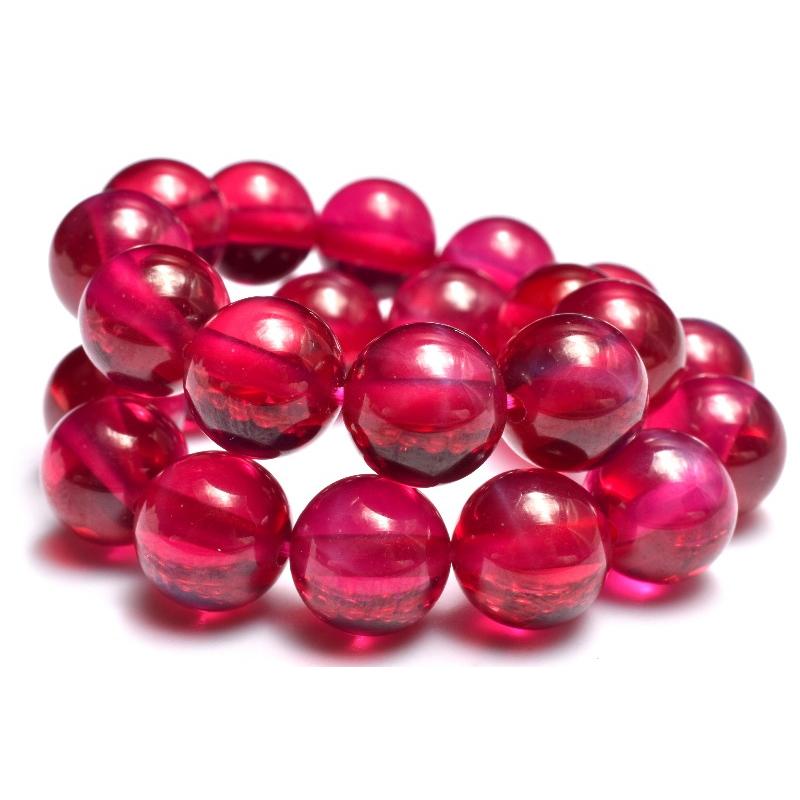 1点物】6条スター スタールビー(合成コランダム) 8mm ブレスレット