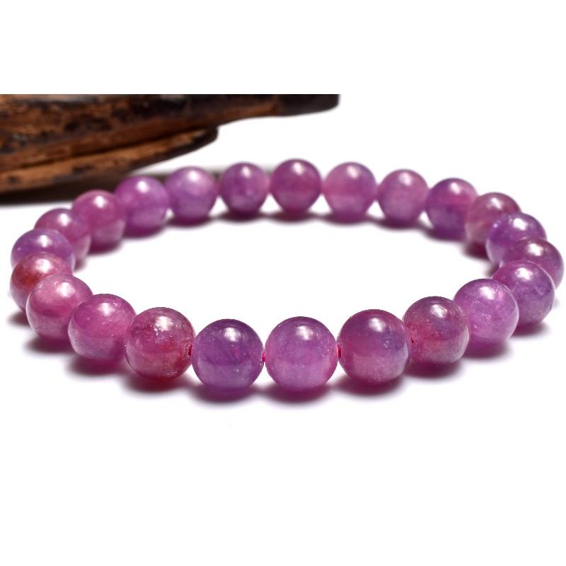 1点物】南アフリカ産◇高品質 ルビー 7.5mm ブレスレット _MC5009